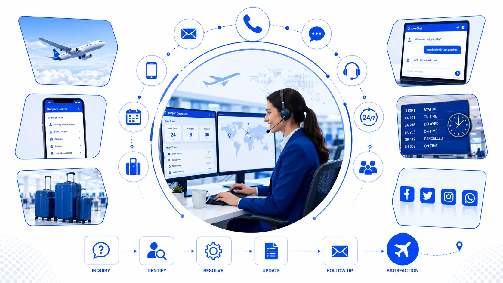 Airline support AI agent — capability overview