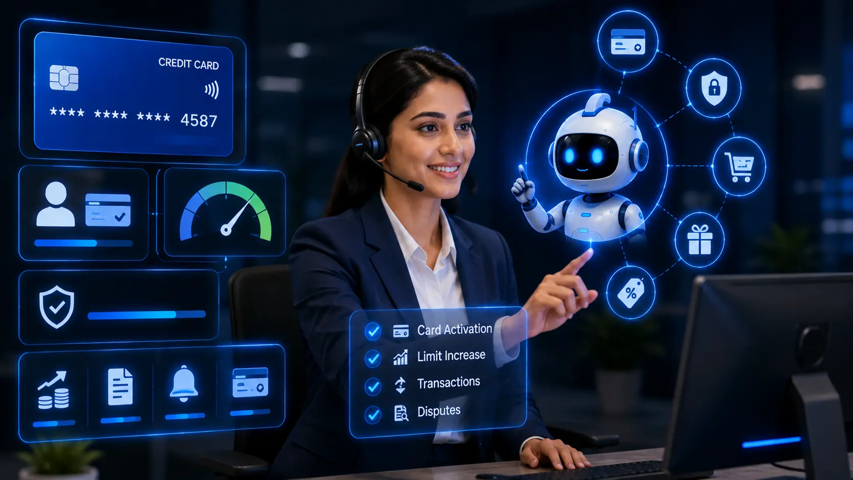 Credit card sales agent AI assistant — capability overview