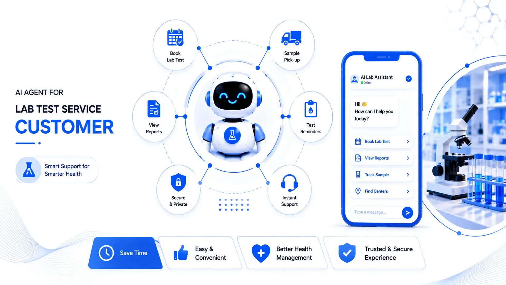 Lab test booking AI agent — capability overview